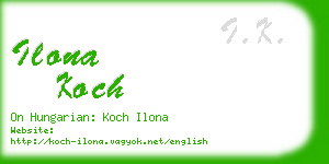 ilona koch business card